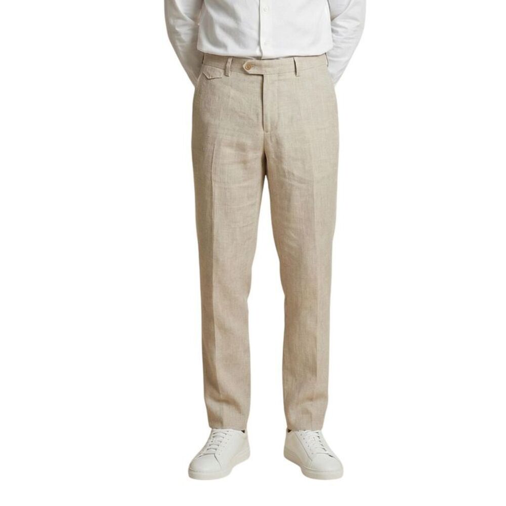 Gianni Lupo Beige Linen Casual Men's Pants